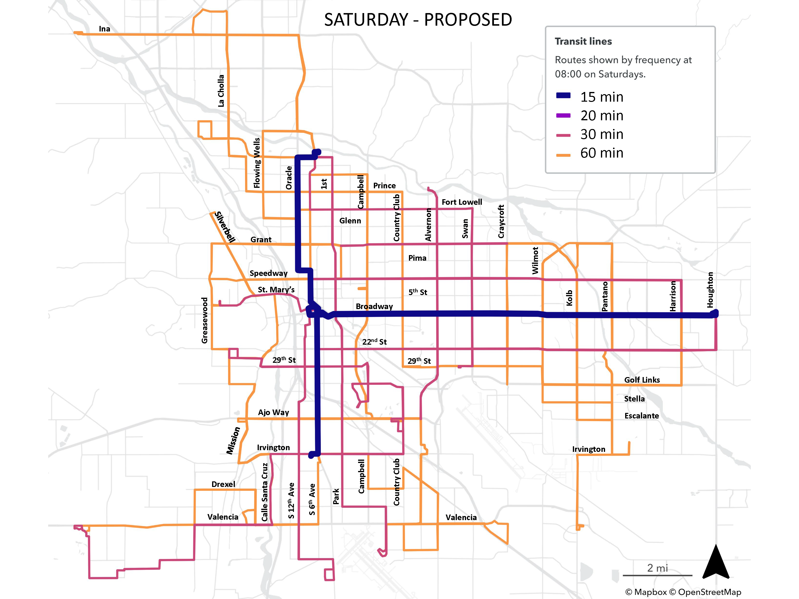 Saturday Propsed Frequency Map