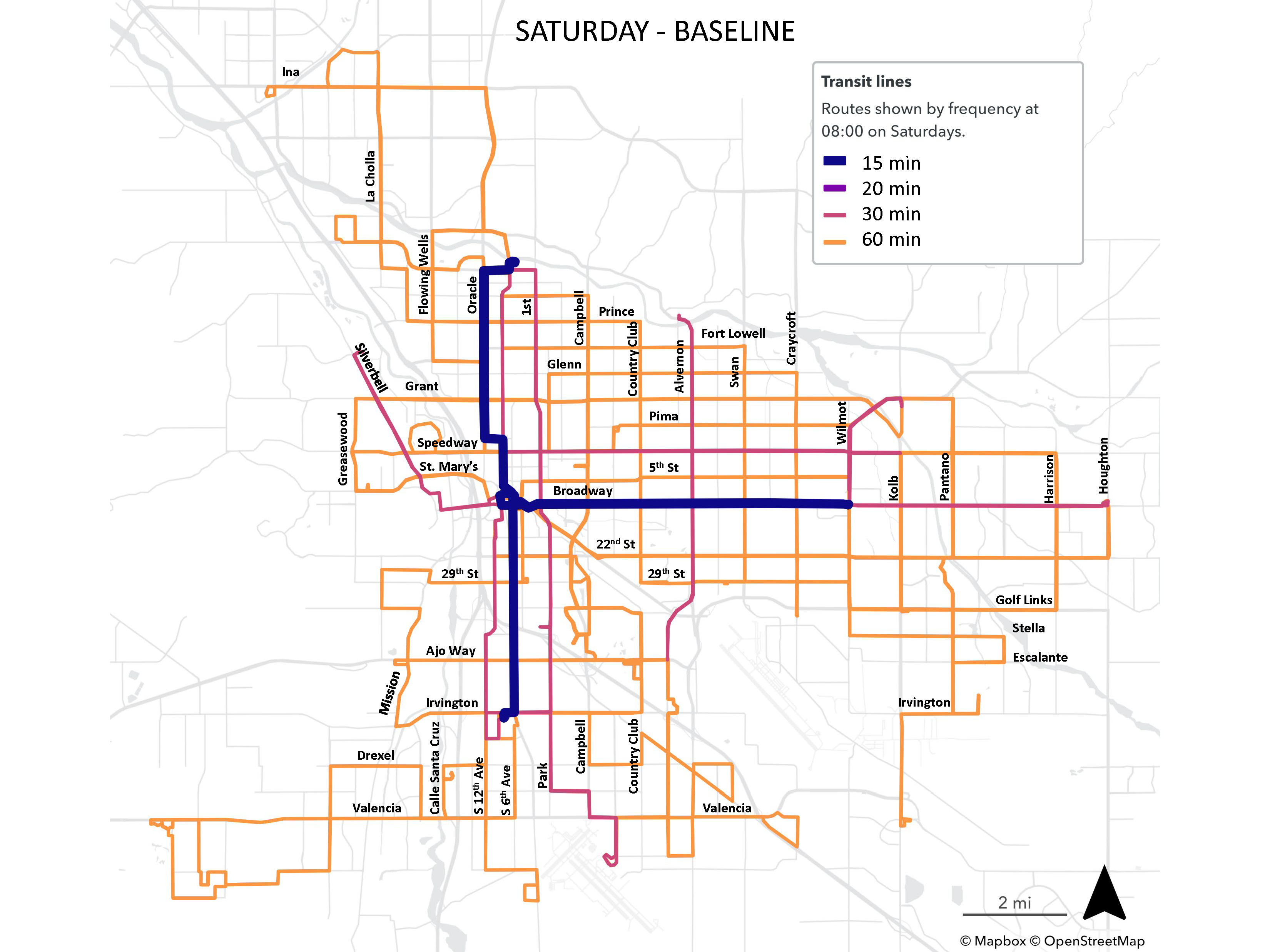 Saturday Baseline Frequency Map